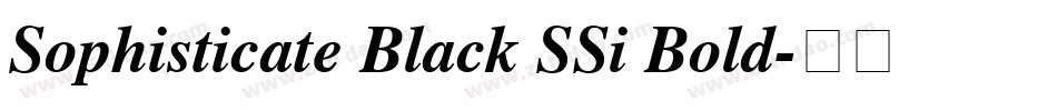 Sophisticate Black SSi Bold字体转换